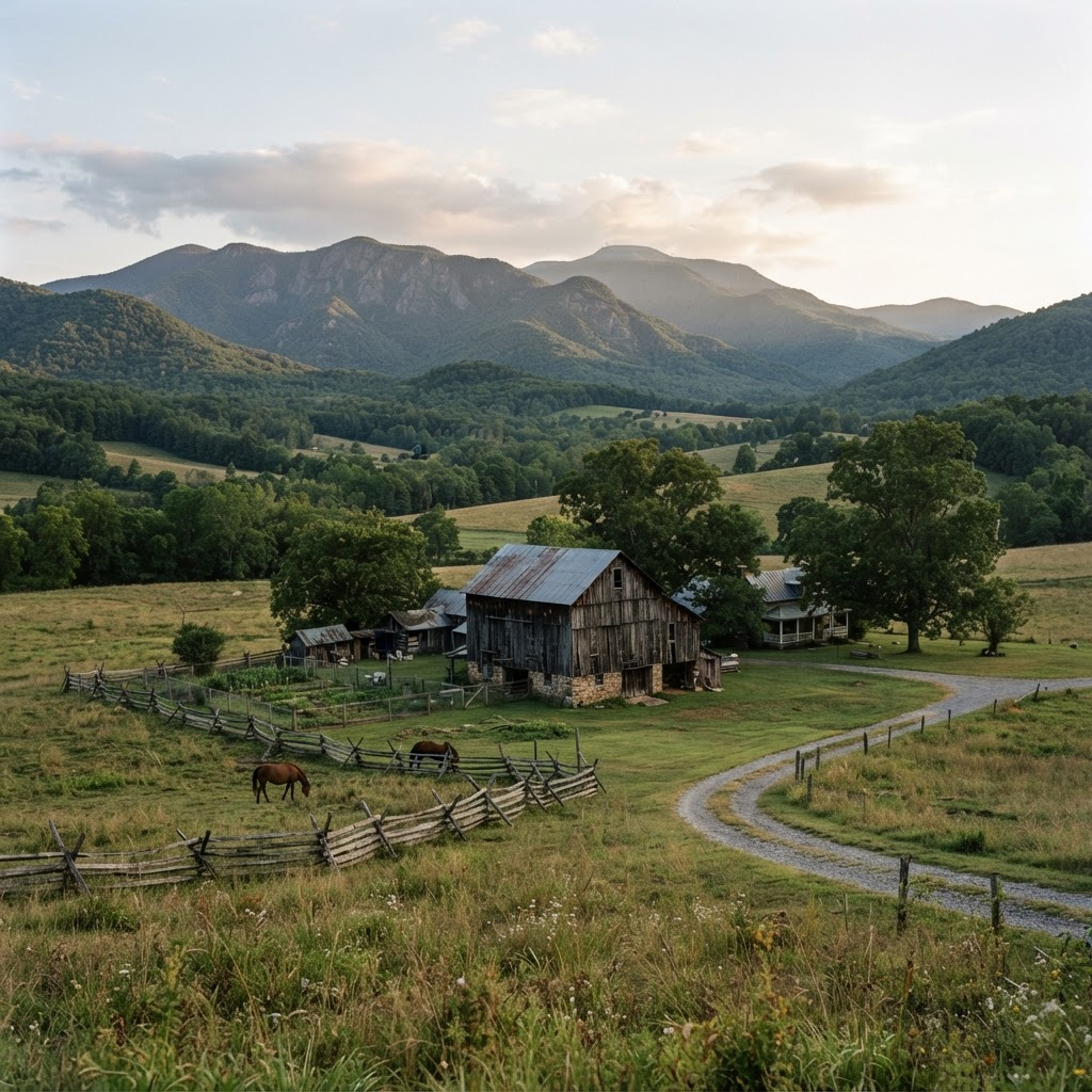 Celo, North Carolina mountain landscape